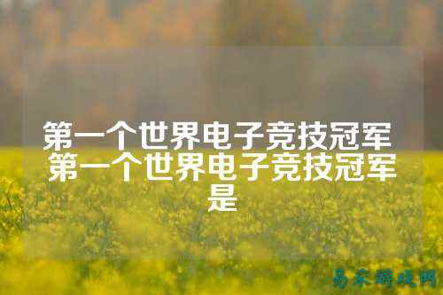 第一个世界电子竞技冠军 第一个世界电子竞技冠军是