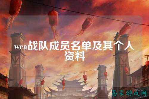 wea战队成员名单及其个人资料