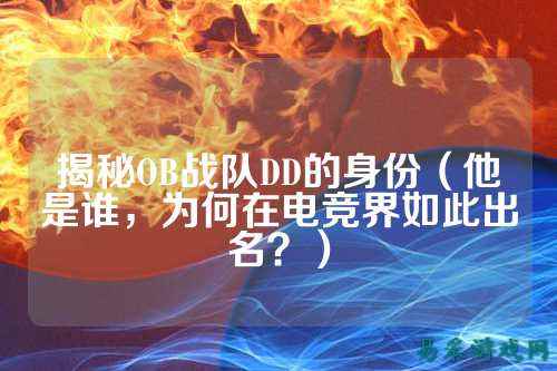 揭秘OB战队DD的身份（他是谁，为何在电竞界如此出名？）