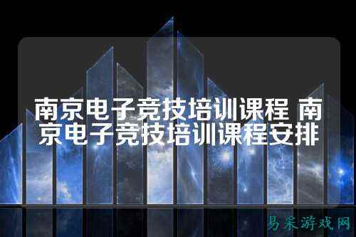 南京电子竞技培训课程 南京电子竞技培训课程安排