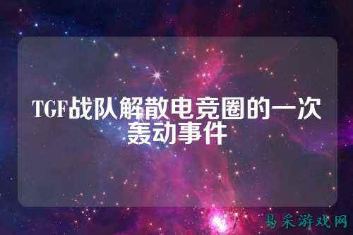 TGF战队解散电竞圈的一次轰动事件