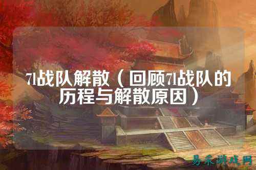 7l战队解散（回顾7l战队的历程与解散原因）