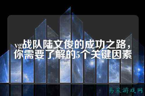 vg战队陆文俊的成功之路，你需要了解的5个关键因素