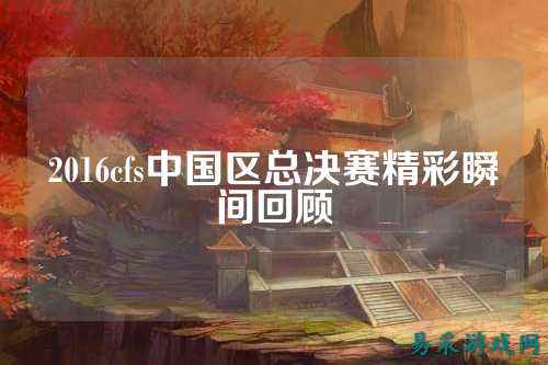 2016cfs中国区总决赛精彩瞬间回顾