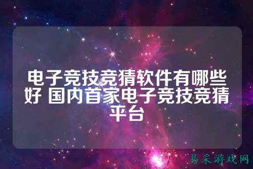 电子竞技竞猜软件有哪些好 国内首家电子竞技竞猜平台