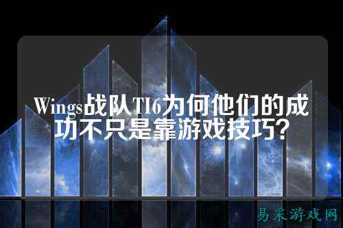 Wings战队TI6为何他们的成功不只是靠游戏技巧？