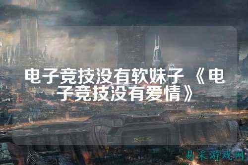 电子竞技没有软妹子 《电子竞技没有爱情》