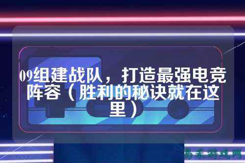 09组建战队，打造最强电竞阵容（胜利的秘诀就在这里）