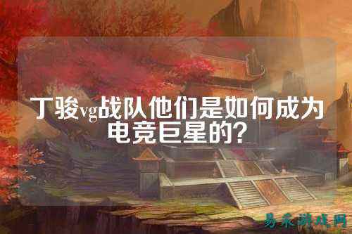 丁骏vg战队他们是如何成为电竞巨星的？