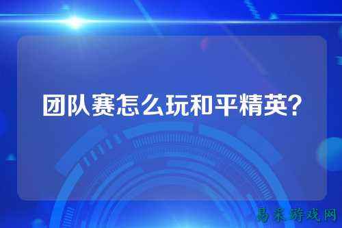 团队赛怎么玩和平精英?