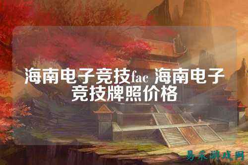 海南电子竞技fac 海南电子竞技牌照价格