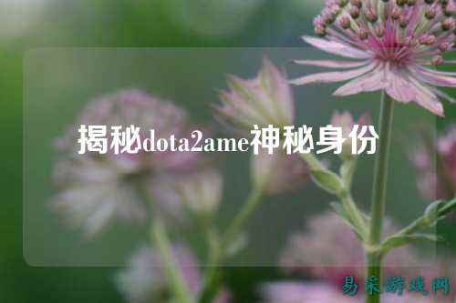 揭秘dota2ame神秘身份