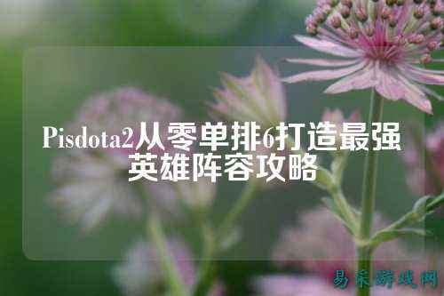 Pisdota2从零单排6打造最强英雄阵容攻略