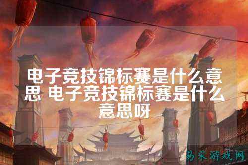 电子竞技锦标赛是什么意思 电子竞技锦标赛是什么意思呀
