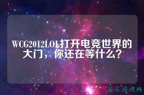 WCG2012LOL打开电竞世界的大门,你还在等什么?