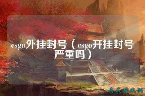 csgo外挂封号（csgo开挂封号严重吗）
