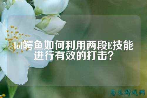 lol鳄鱼如何利用两段E技能进行有效的打击?