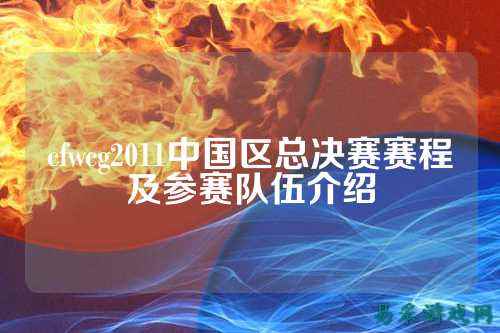 cfwcg2011中国区总决赛赛程及参赛队伍介绍