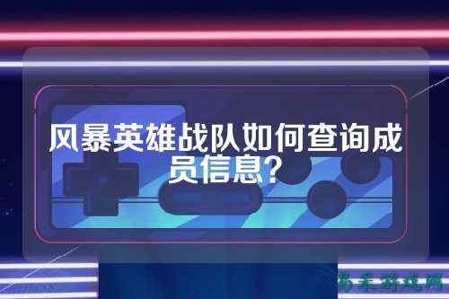 风暴英雄战队如何查询成员信息？
