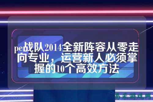 pe战队2014全新阵容从零走向专业，运营新人必须掌握的10个高效方法
