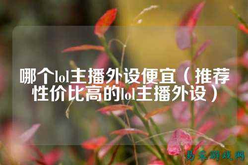 哪个lol主播外设便宜(推荐性价比高的lol主播外设)
