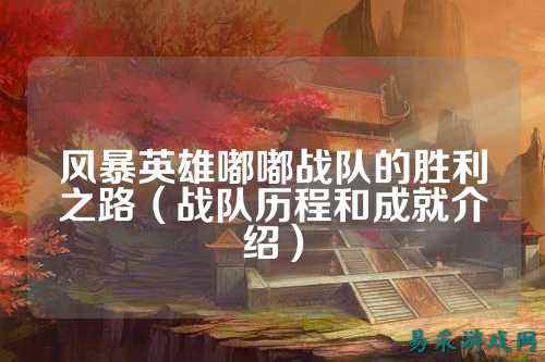 风暴英雄嘟嘟战队的胜利之路（战队历程和成就介绍）