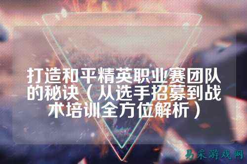 打造和平精英职业赛团队的秘诀(从选手招募到战术培训全方位解析)