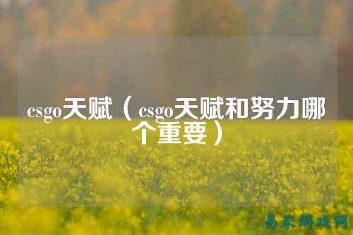 csgo天赋(csgo天赋和努力哪个重要)