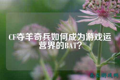 CF夺羊奇兵如何成为游戏运营界的BAT?