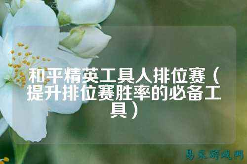 和平精英工具人排位赛(提升排位赛胜率的必备工具)