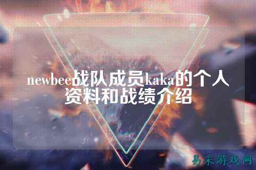 newbee战队成员kaka的个人资料和战绩介绍