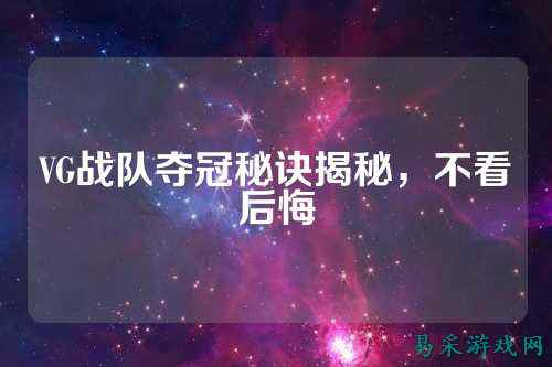 VG战队夺冠秘诀揭秘，不看后悔