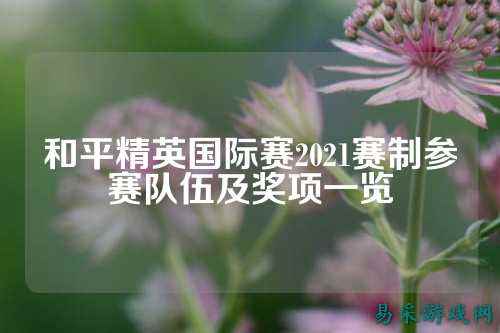 和平精英国际赛2021赛制参赛队伍及奖项一览