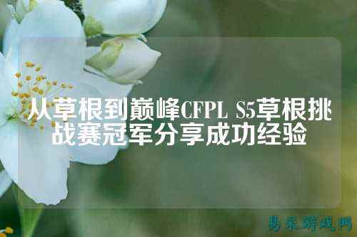 从草根到巅峰CFPL S5草根挑战赛冠军分享成功经验