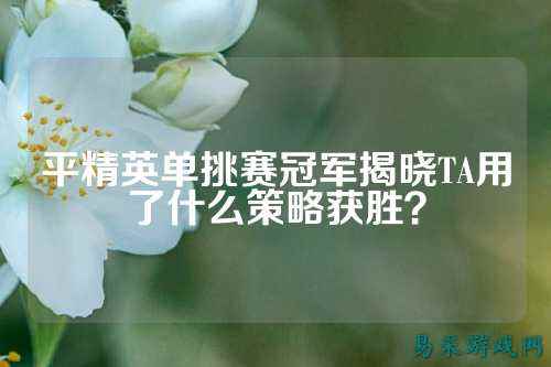 平精英单挑赛冠军揭晓TA用了什么策略获胜?