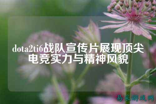 dota2ti6战队宣传片展现顶尖电竞实力与精神风貌