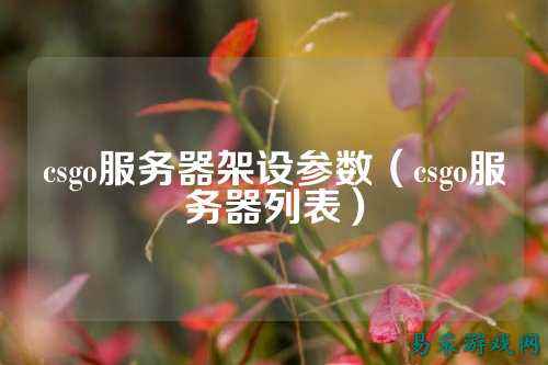 csgo服务器架设参数(csgo服务器列表)