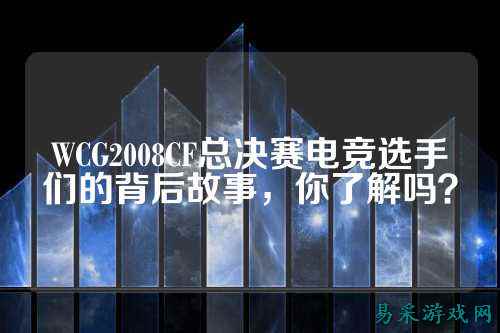 WCG2008CF总决赛电竞选手们的背后故事，你了解吗？