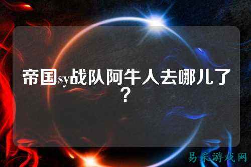 帝国sy战队阿牛人去哪儿了？