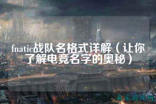 fnatic战队名格式详解（让你了解电竞名字的奥秘）
