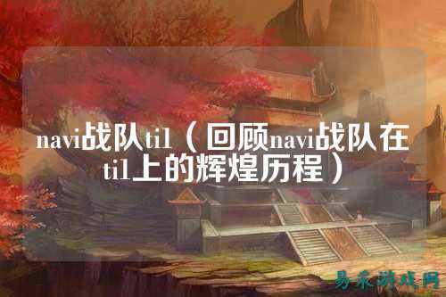 navi战队ti1（回顾navi战队在ti1上的辉煌历程）