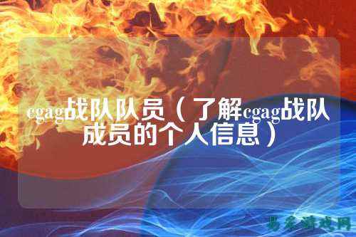 cgag战队队员（了解cgag战队成员的个人信息）