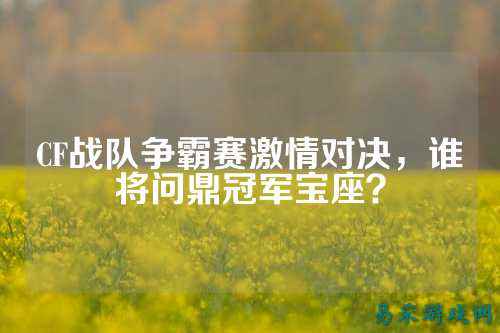 CF战队争霸赛激情对决,谁将问鼎冠军宝座?