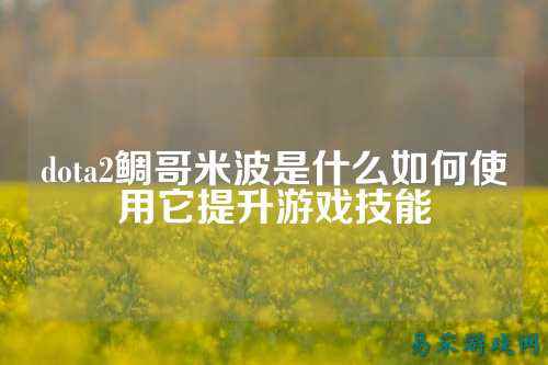 dota2鲷哥米波是什么如何使用它提升游戏技能