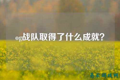 og战队取得了什么成就？