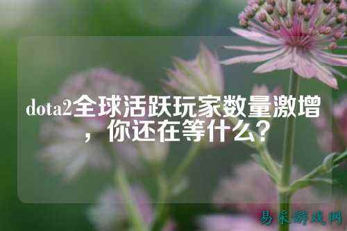 dota2全球活跃玩家数量激增,你还在等什么?