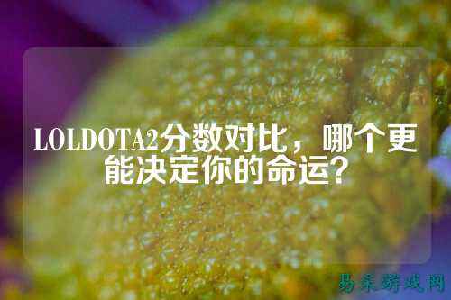 LOLDOTA2分数对比,哪个更能决定你的命运?