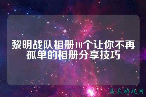 黎明战队相册10个让你不再孤单的相册分享技巧