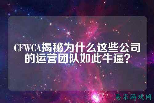 CFWCA揭秘为什么这些公司的运营团队如此牛逼？