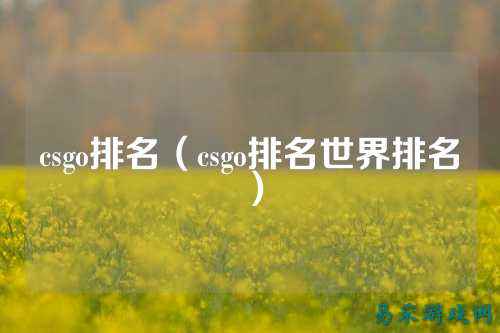 csgo排名（csgo排名世界排名）